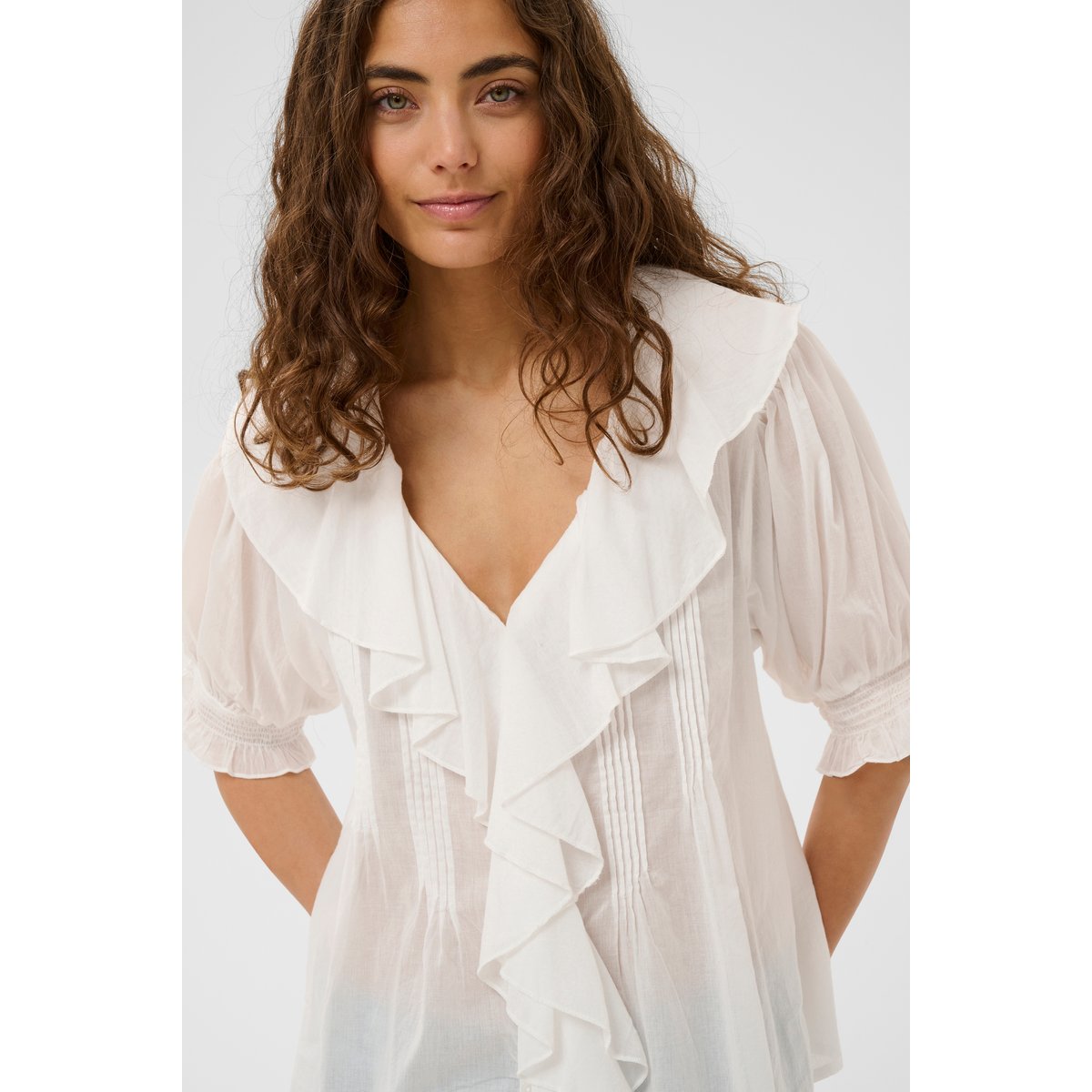 Chemise à manches courtes blanc spring gardenia, CULTURE