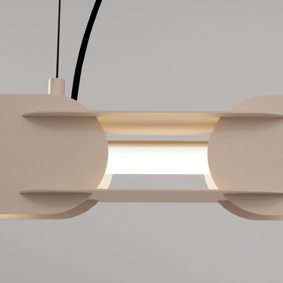 Suspension Acier Taupe LED 1 Chain taupe, EDEN