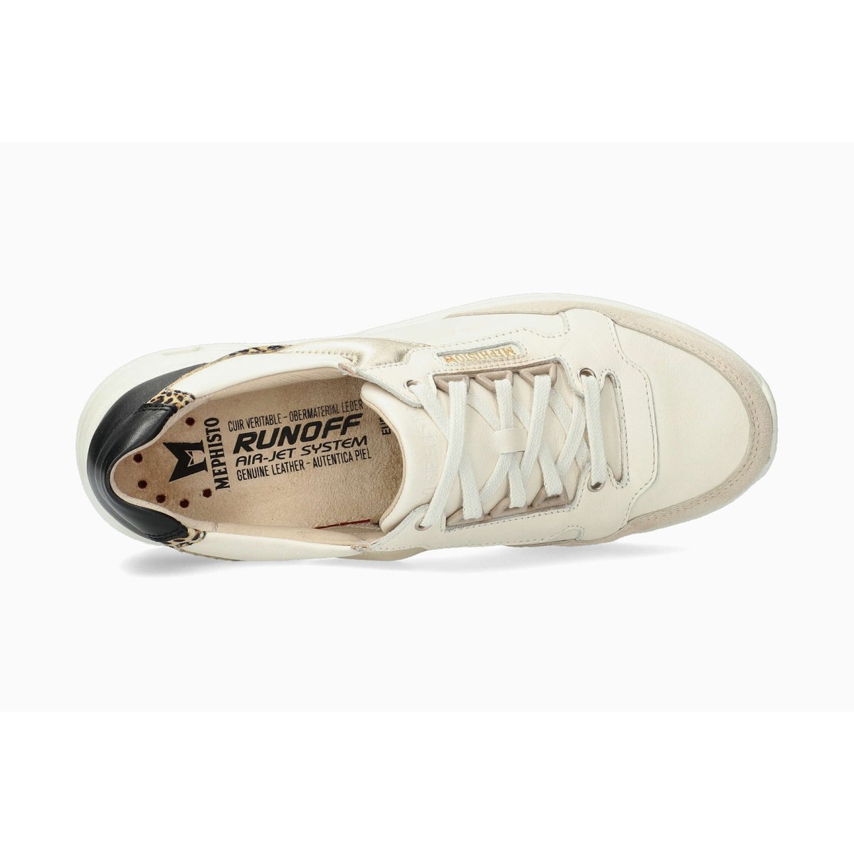 Baskets en cuir LORANE beige 5145, MEPHISTO