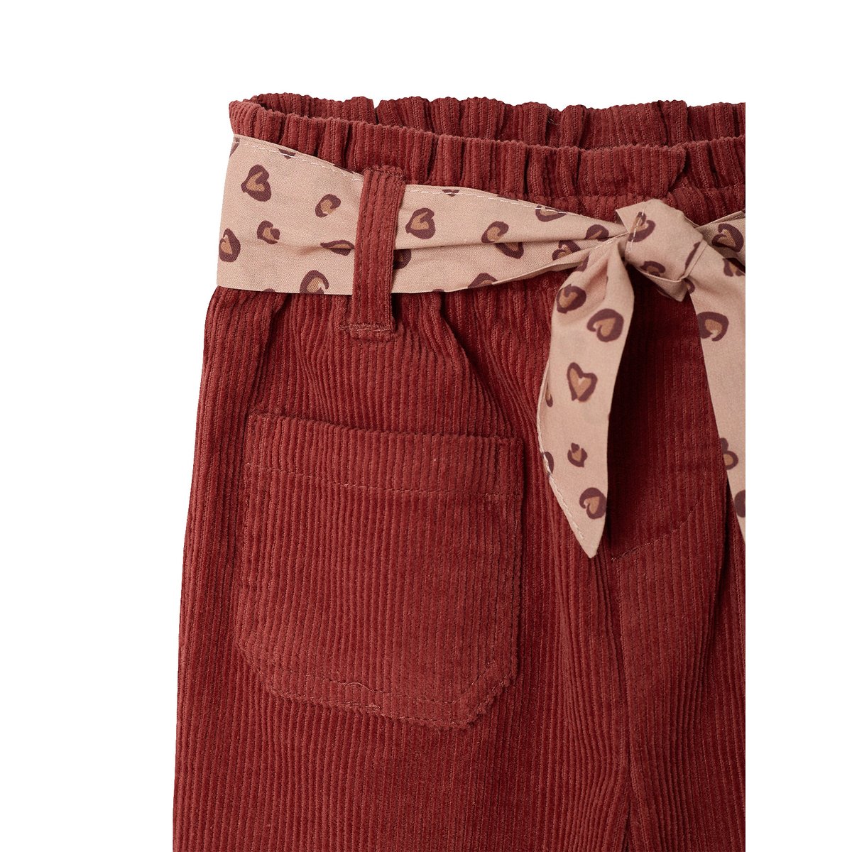 Pantalon large marron, VERTBAUDET