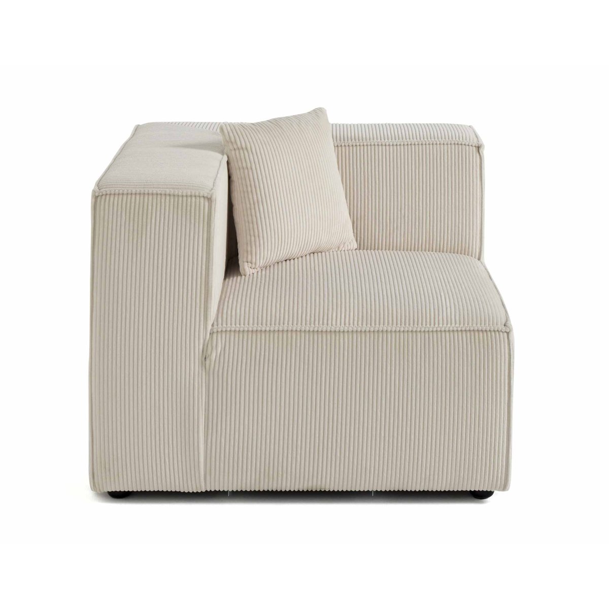 Module d'assise angle réversible velours côtelé, ARTY beige, BEST MOBILIER