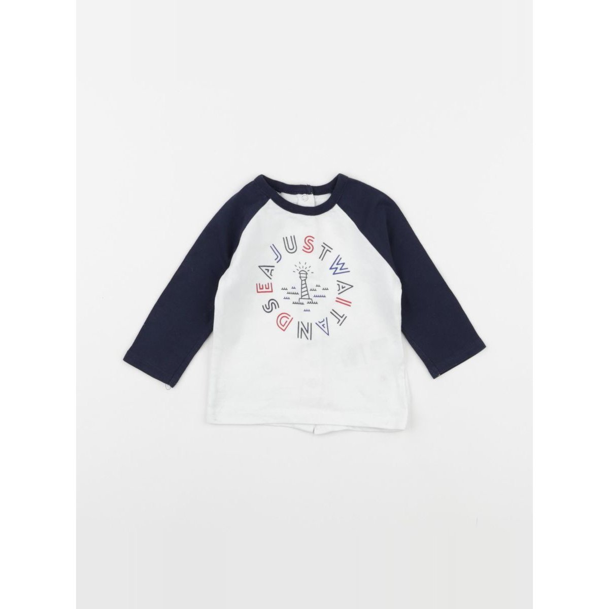 Tee-shirt - Bon état blanc, bleu, VERTBAUDET