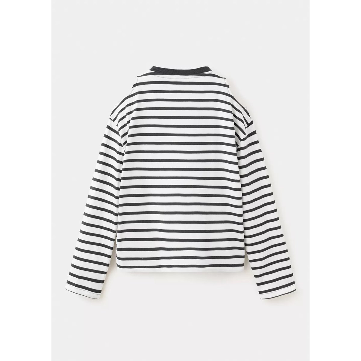 T-shirt coton à rayures message imprimé gris anthracite, MANGO KIDS