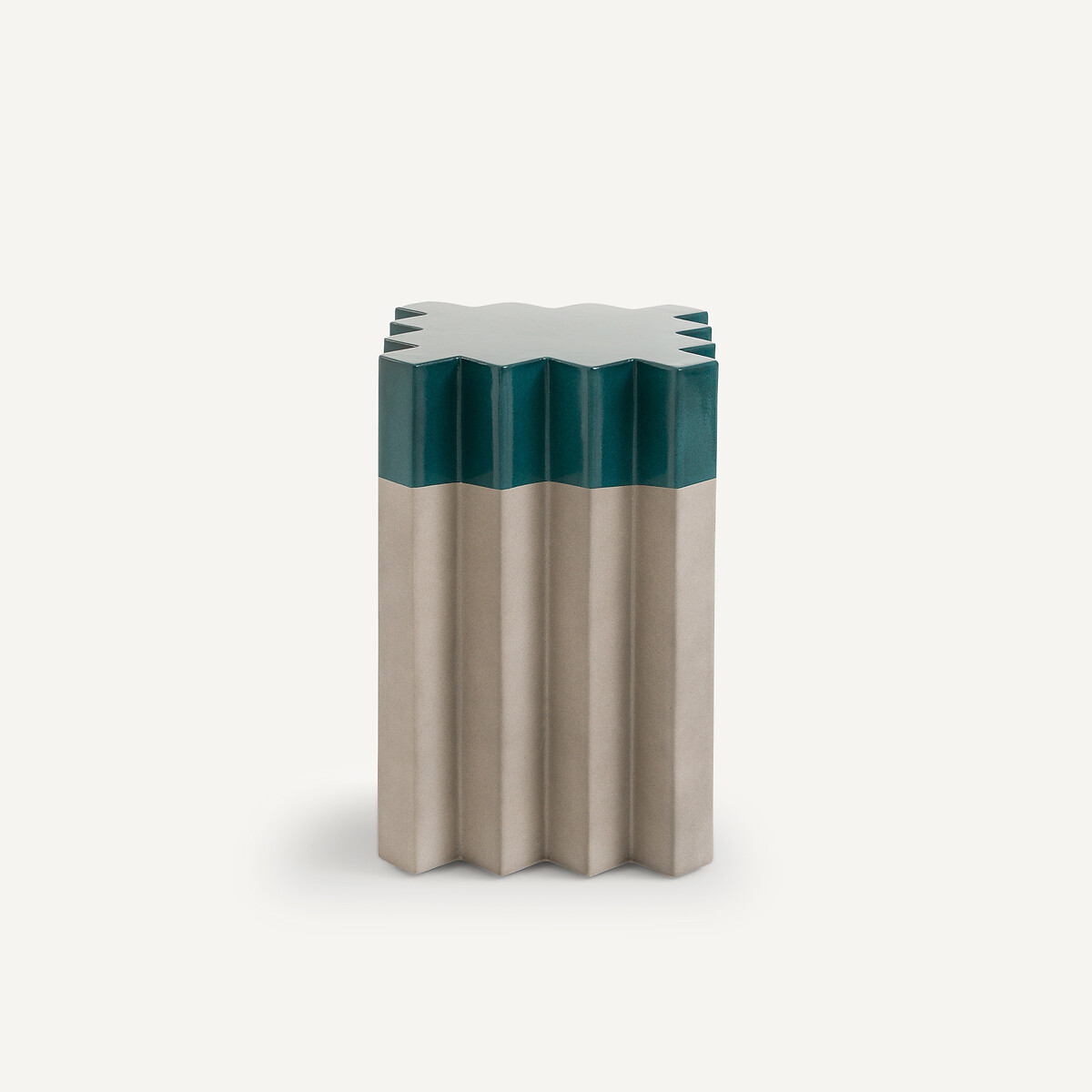 Bout de canapé de jardin carré, en composite de ciment, GRAPHIR bleu océan, AM.PM