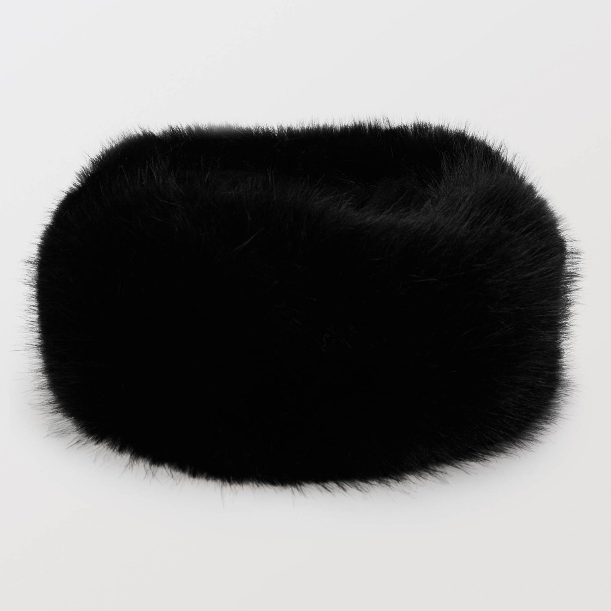 Bandeau en imitation fourrure noir, MONOPRIX