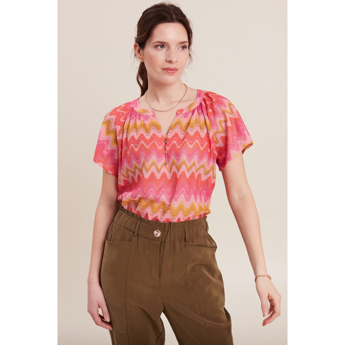 T-shirt manches courtes orange, BREAL