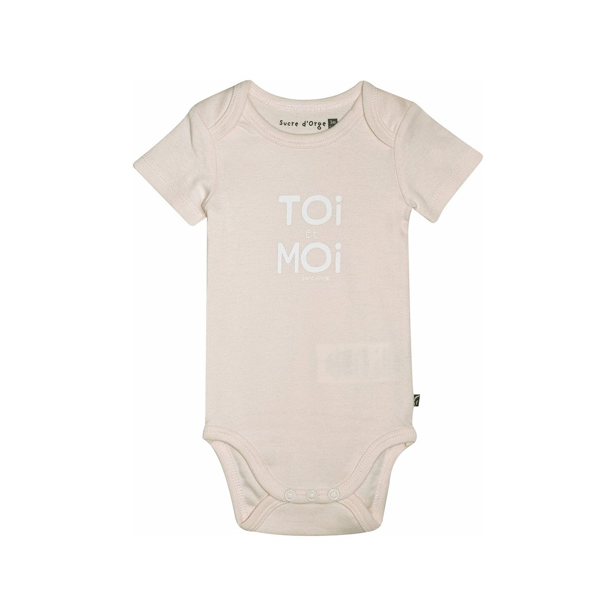 Lot de 3 bodies ridah manches courtes bebe beige, SUCRE D'ORGE