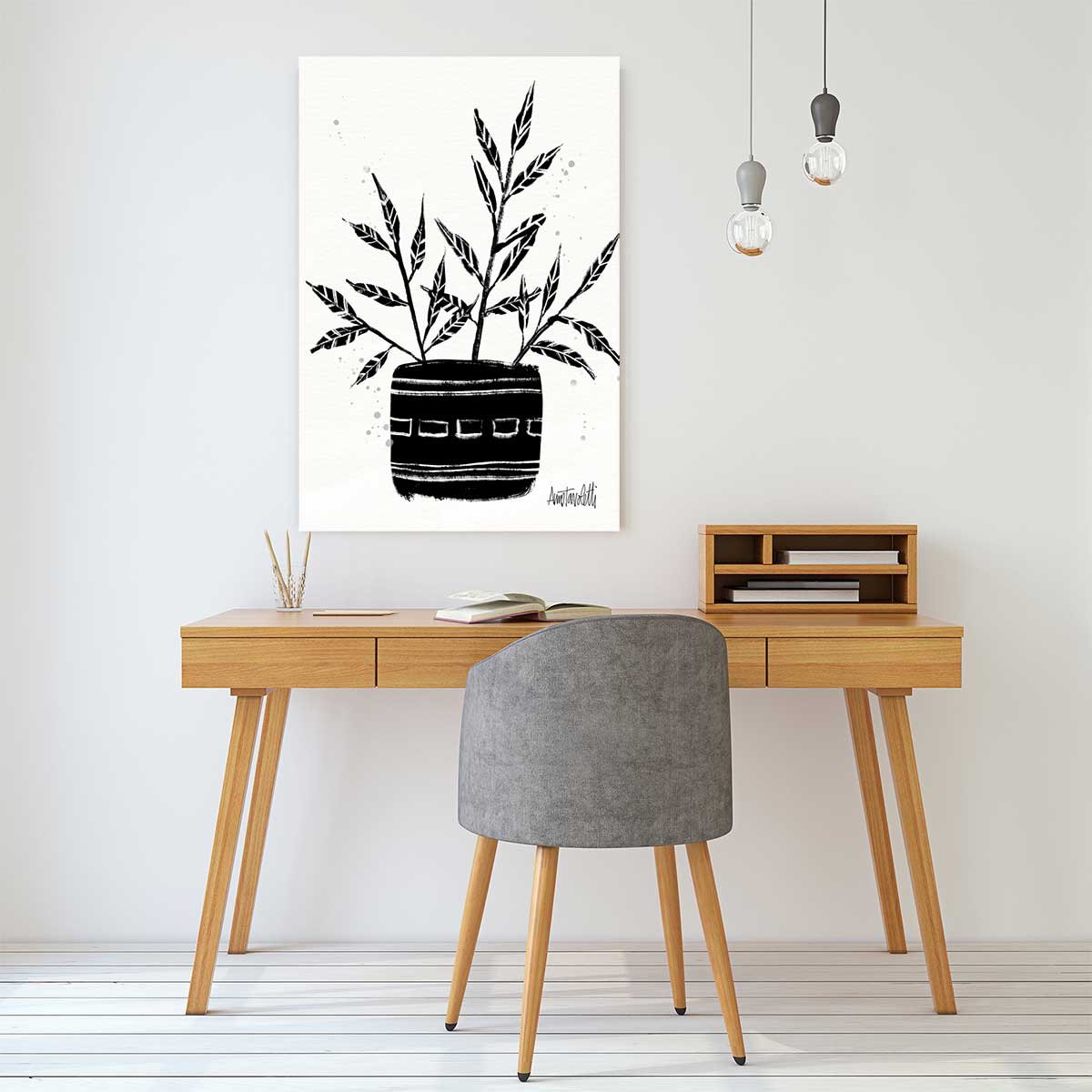 Tableau Botanique et Poterie tableau alu dibond, HEXOA