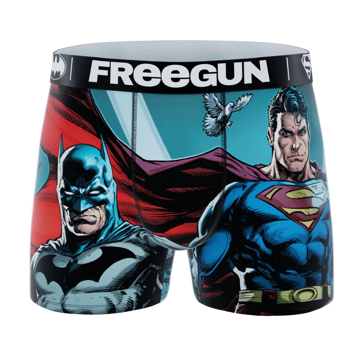 Lot De 3 Boxers Dc Comics noir/gris/bleu/rouge/doré/blanc, FREEGUN