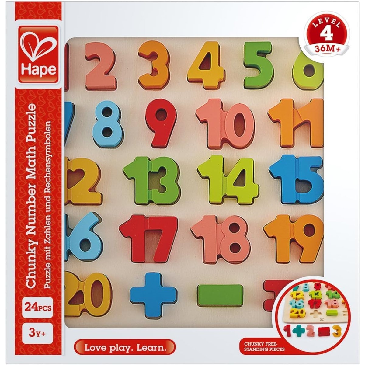 Puzzle grosses pièces maths multicolore, HAPE