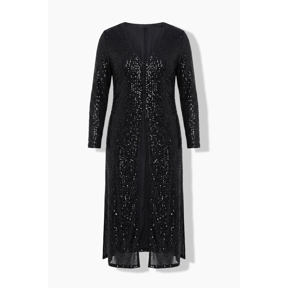 Veste longue à paillettes noir, ULLA POPKEN