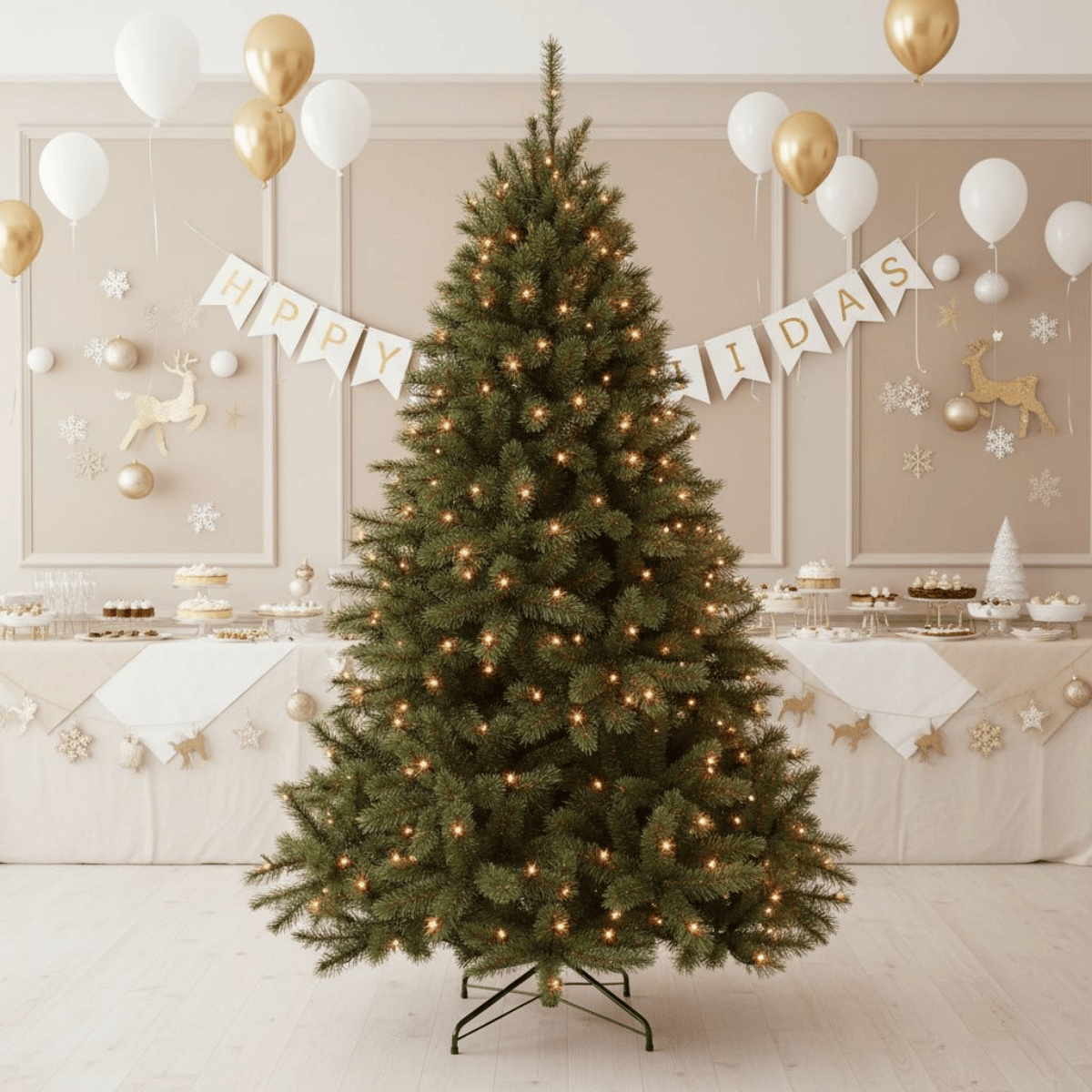 Sapin de Noël artificiel avec LED H185 cm BRISTLECONE vert, TRIUMPH TREE