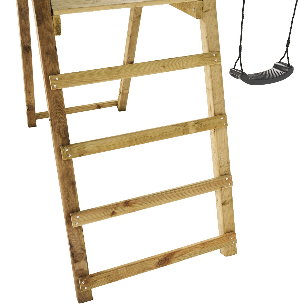 Portique 2 balançoires et toboggan WINDI gris, KANGUI