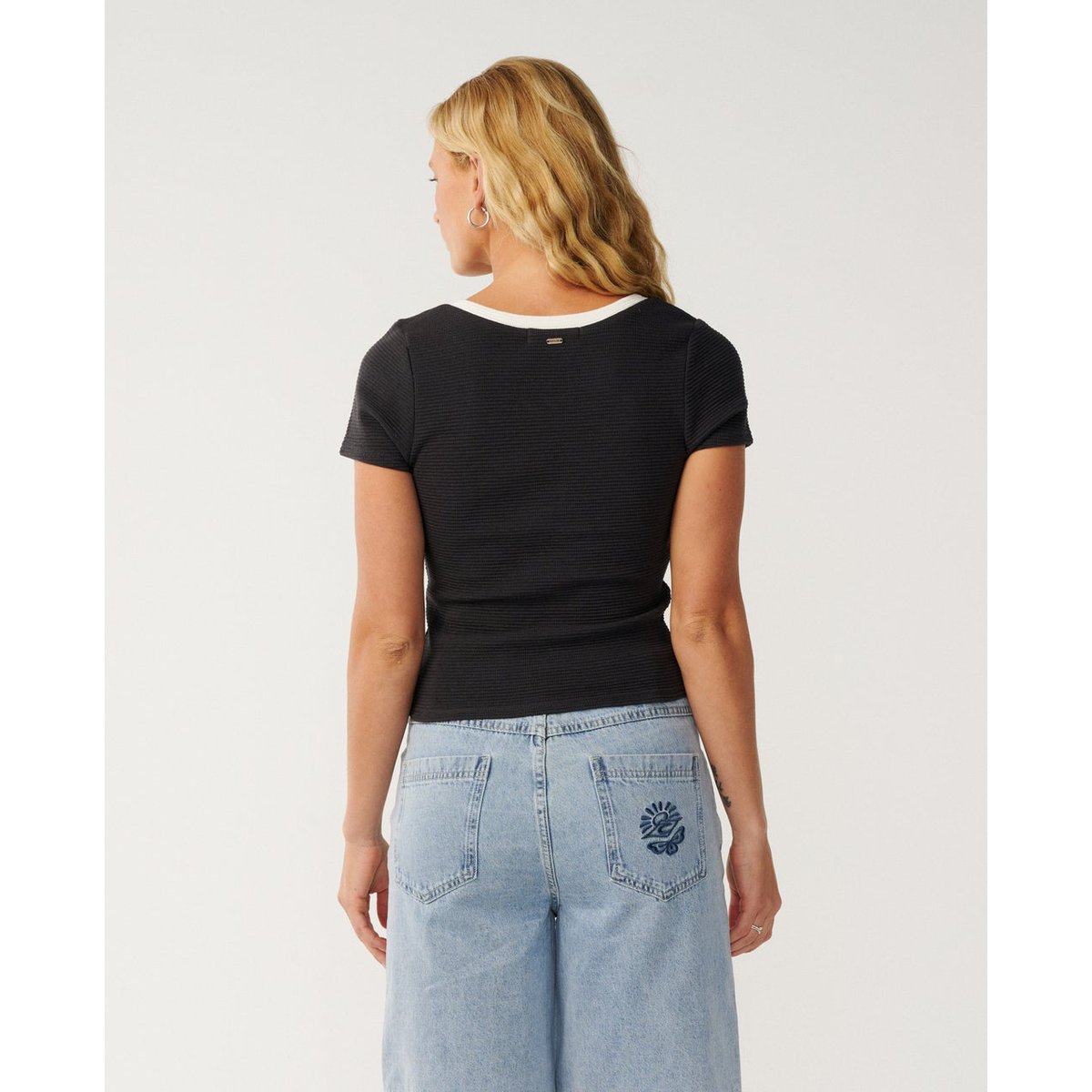 T-shirt RETRO SWELL washed black, RIP CURL