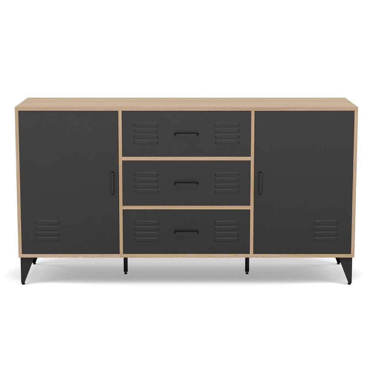Buffet - TRIBECA bois / noir, BEST MOBILIER