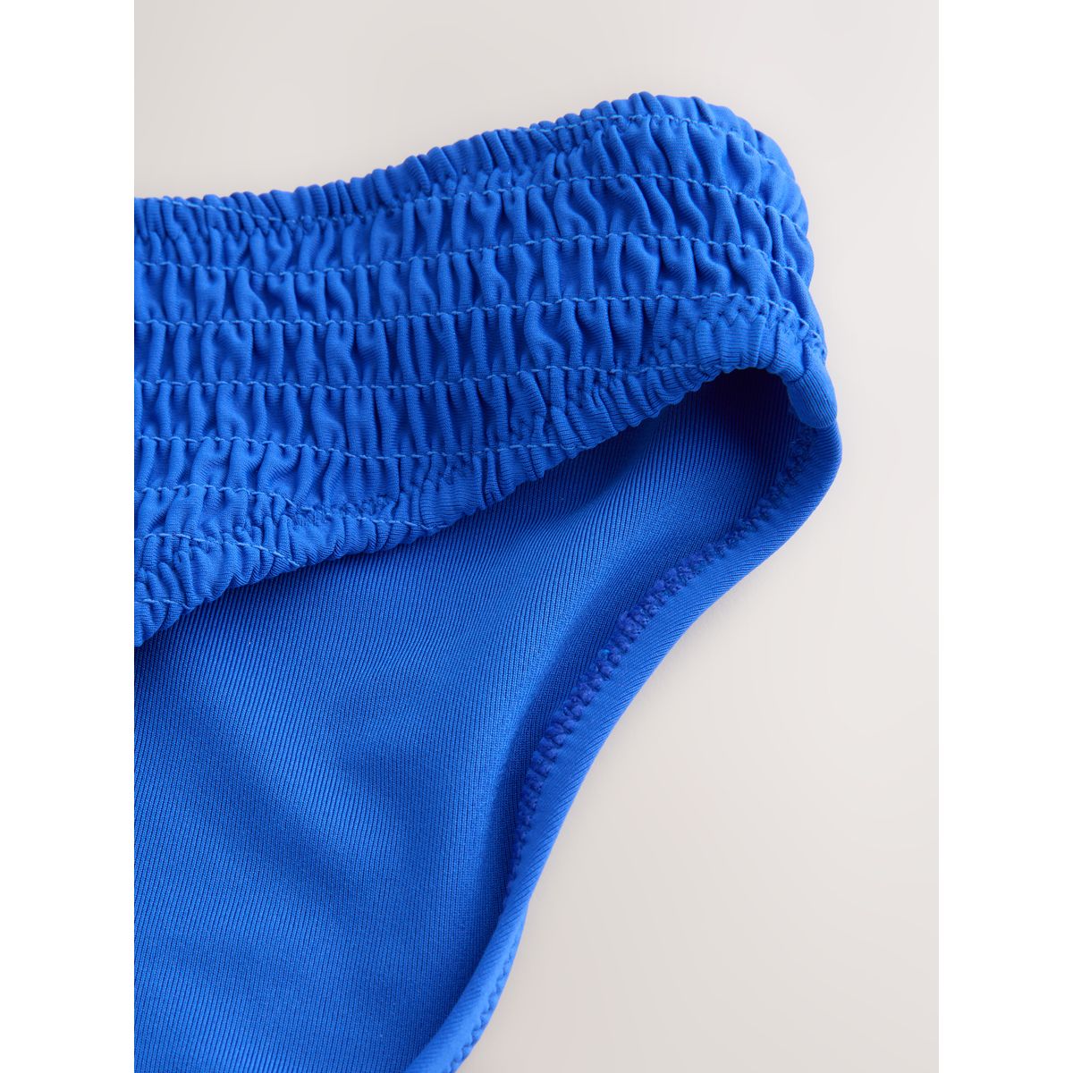 Bas de bikini échancré à fronces bleu cobalt, NEXT