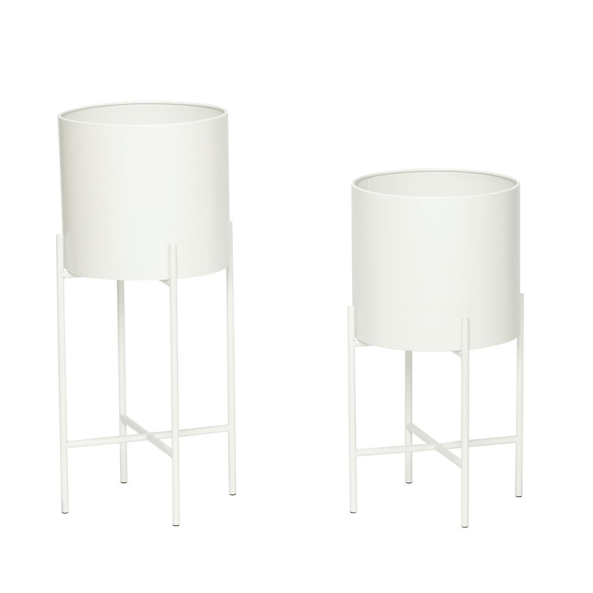 Pots en fer AIRY blanc, HUBSCH
