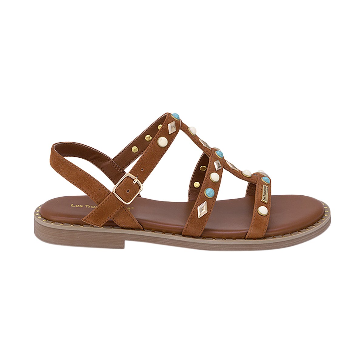 Sandales Plates Cuir Les Tropeziennes Par M.belarbi Corikalow camel, LES TROPEZIENNES PAR M.BELARBI