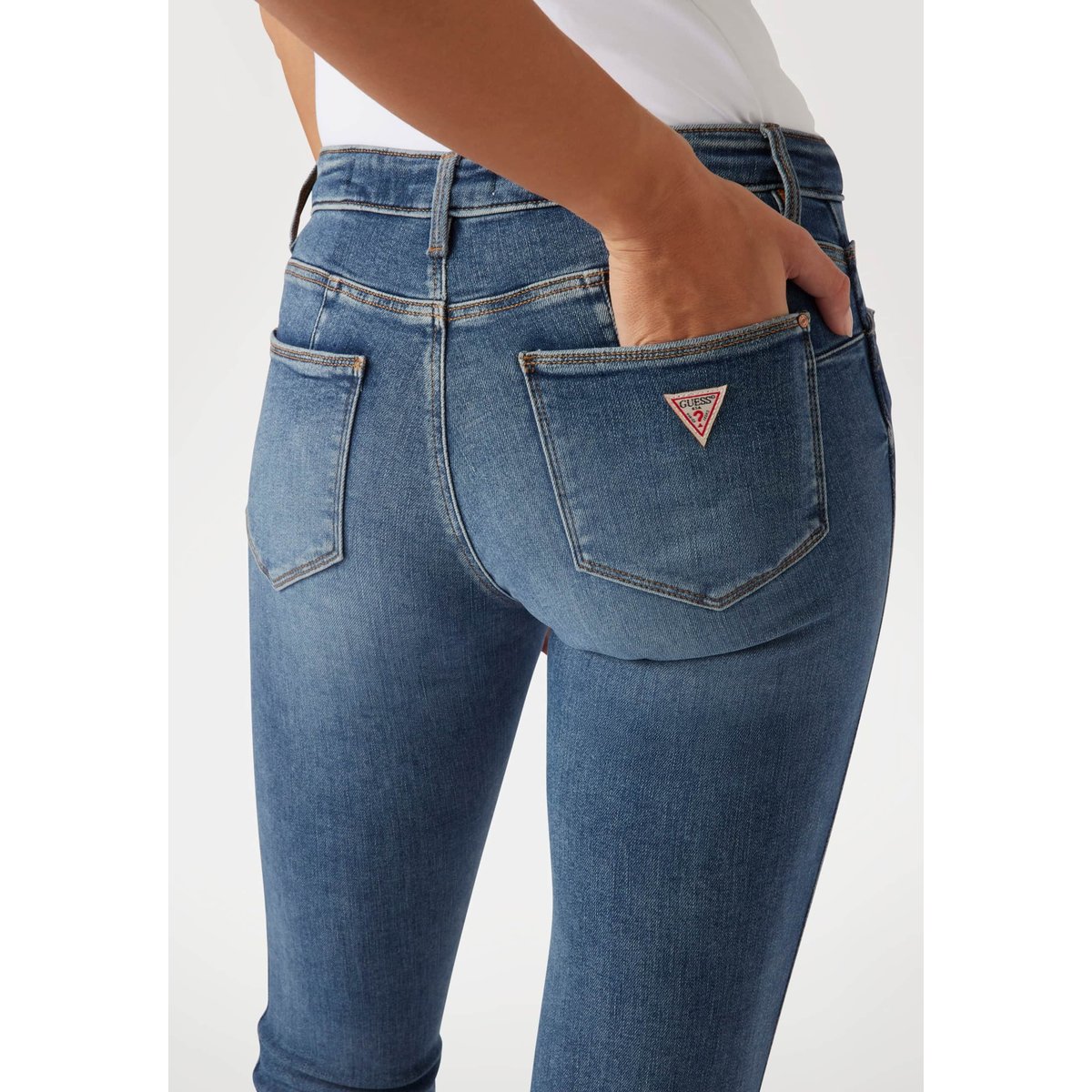Jean Skinny Curve X bleu, GUESS