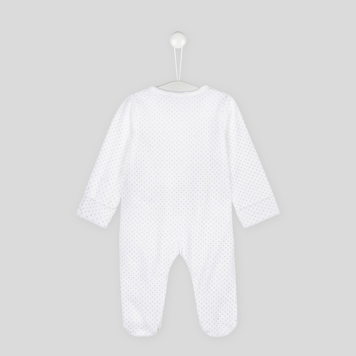 Dors-bien velours imprimé, en coton BIO, certifié OEKO-TEX blanc, BOUT'CHOU