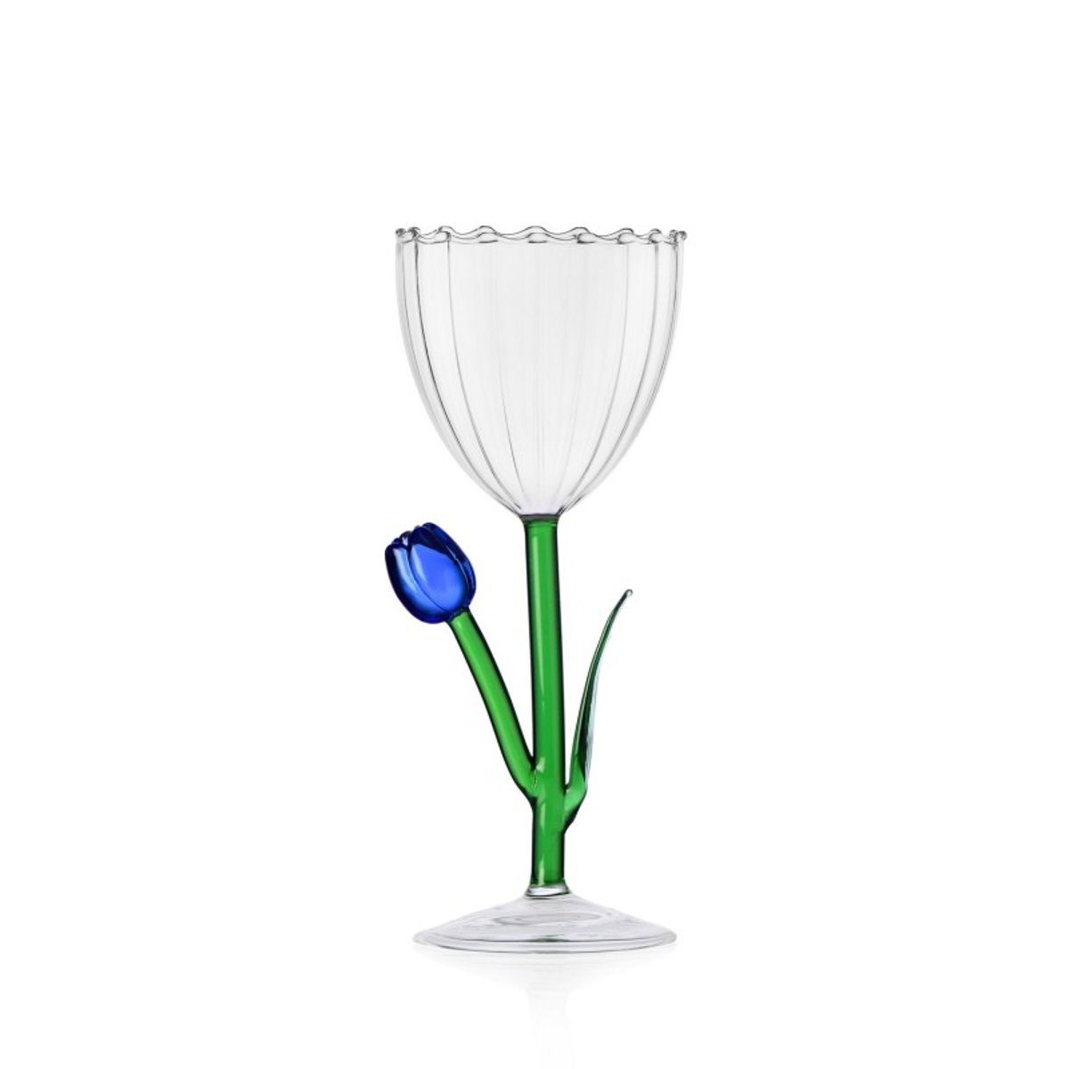 Verre à vin tulipe BOTANICA bleu, ICHENDORF
