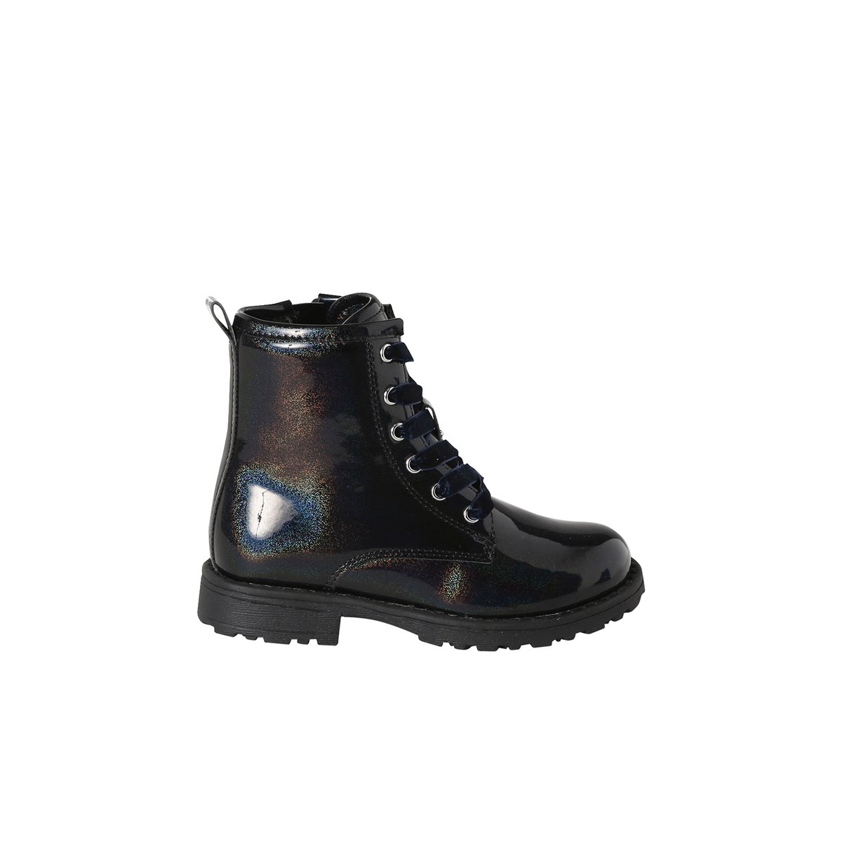 Boots vernies synthétique zippées lot noir, VERTBAUDET