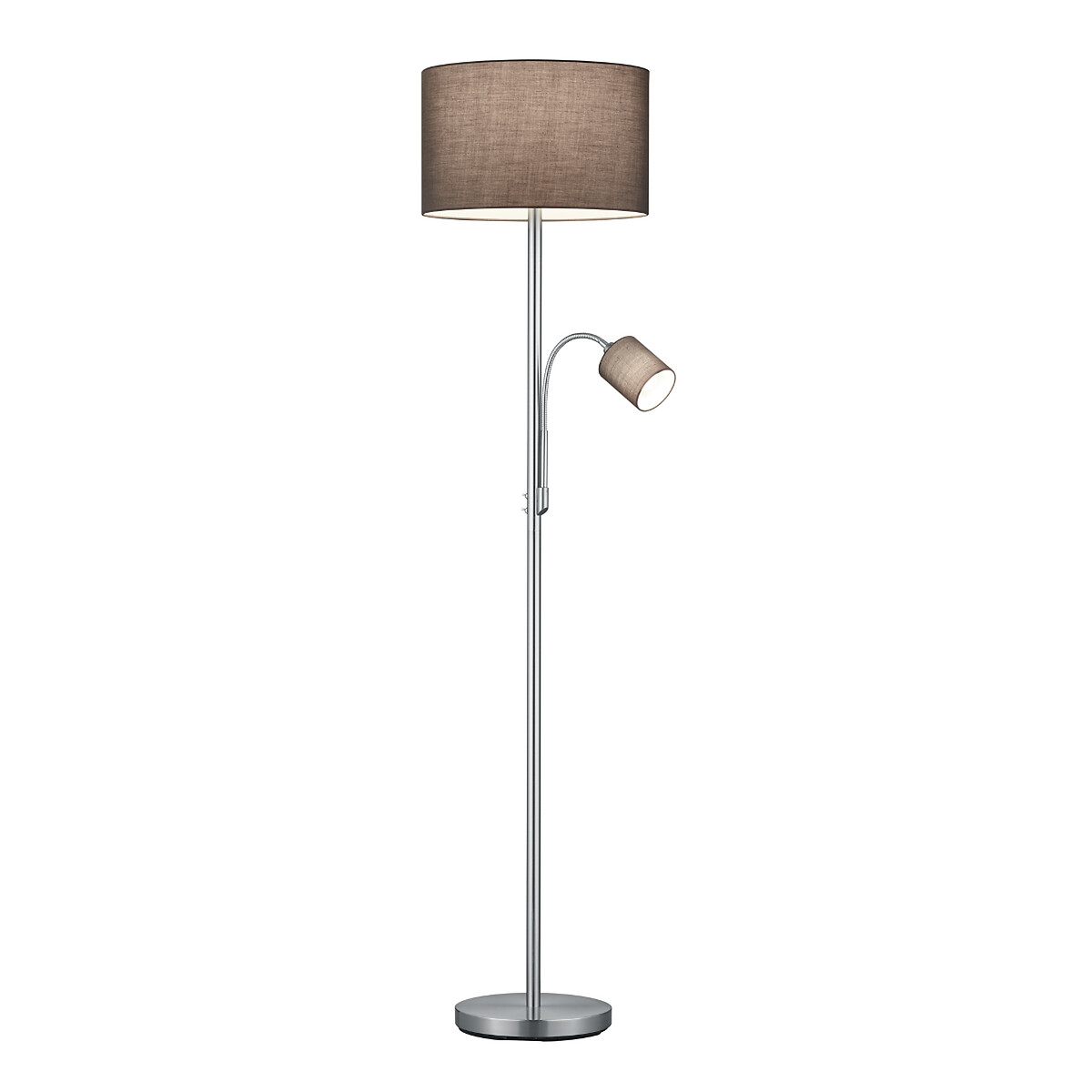 Candeeiro de pé Hotel, TRIO Lighting cinzento, TRIO LIGHTING