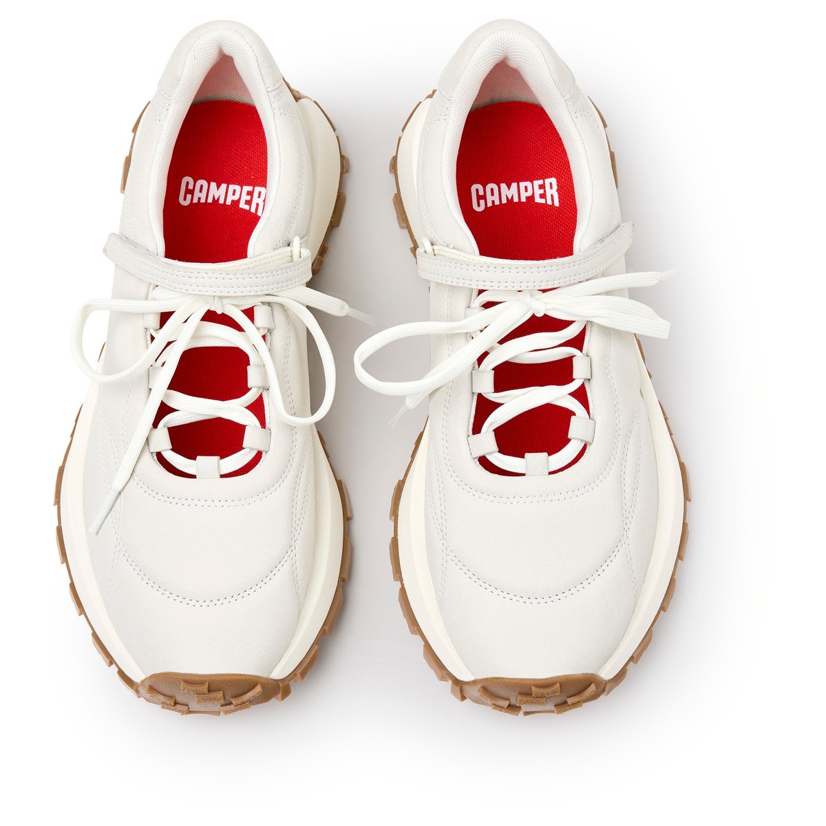 Baskets Drift Trail Smooth Leather blanc naturel 002, CAMPER