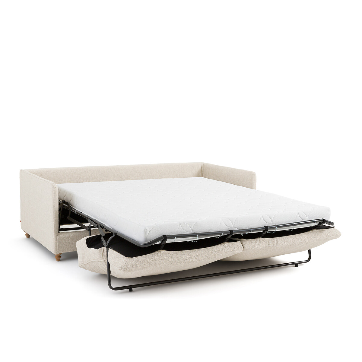 Canapé 3P convertible bouclette, Lazare craie, AM.PM