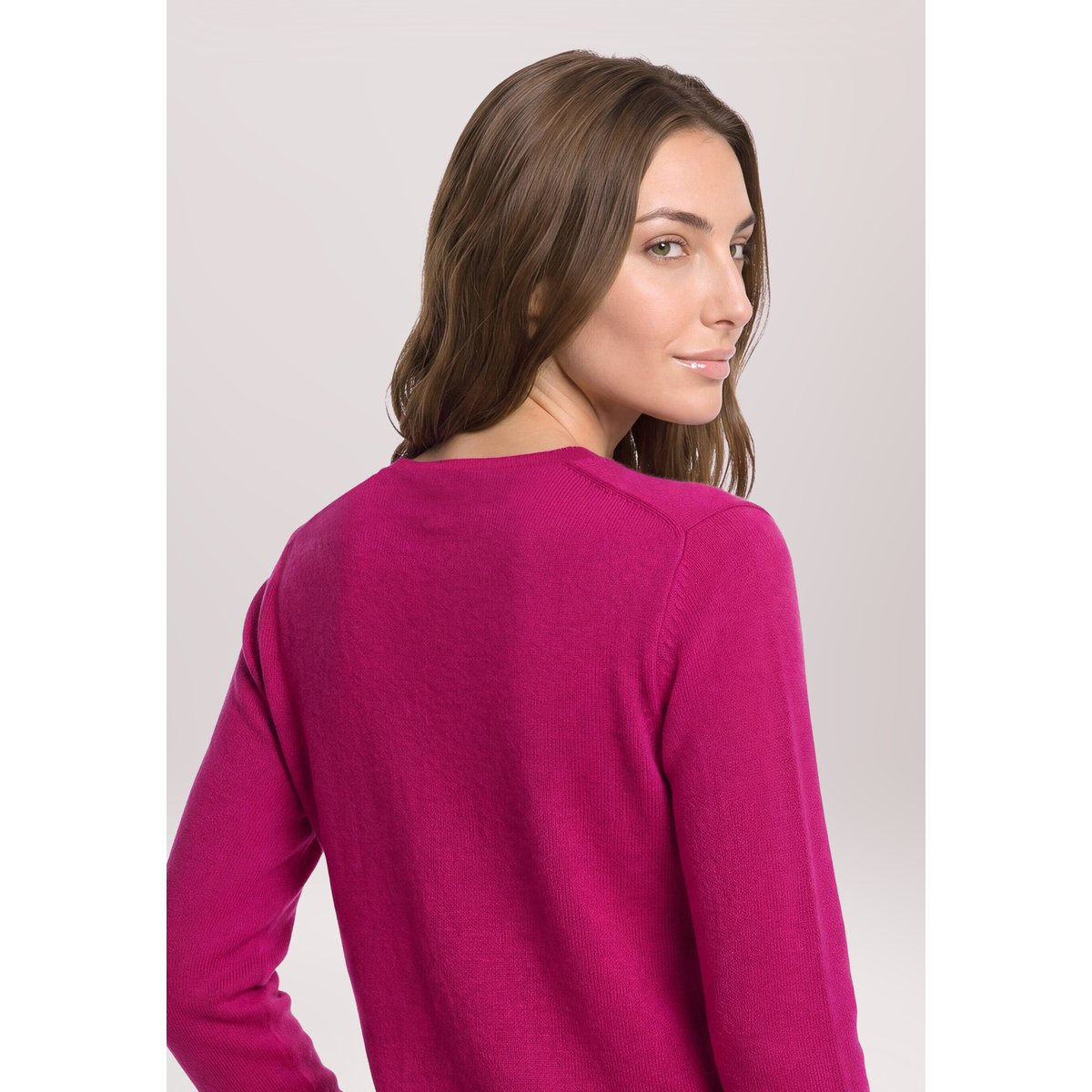 Pull en cachemire à encolure ronde festival fuchsia, BETTY BARCLAY