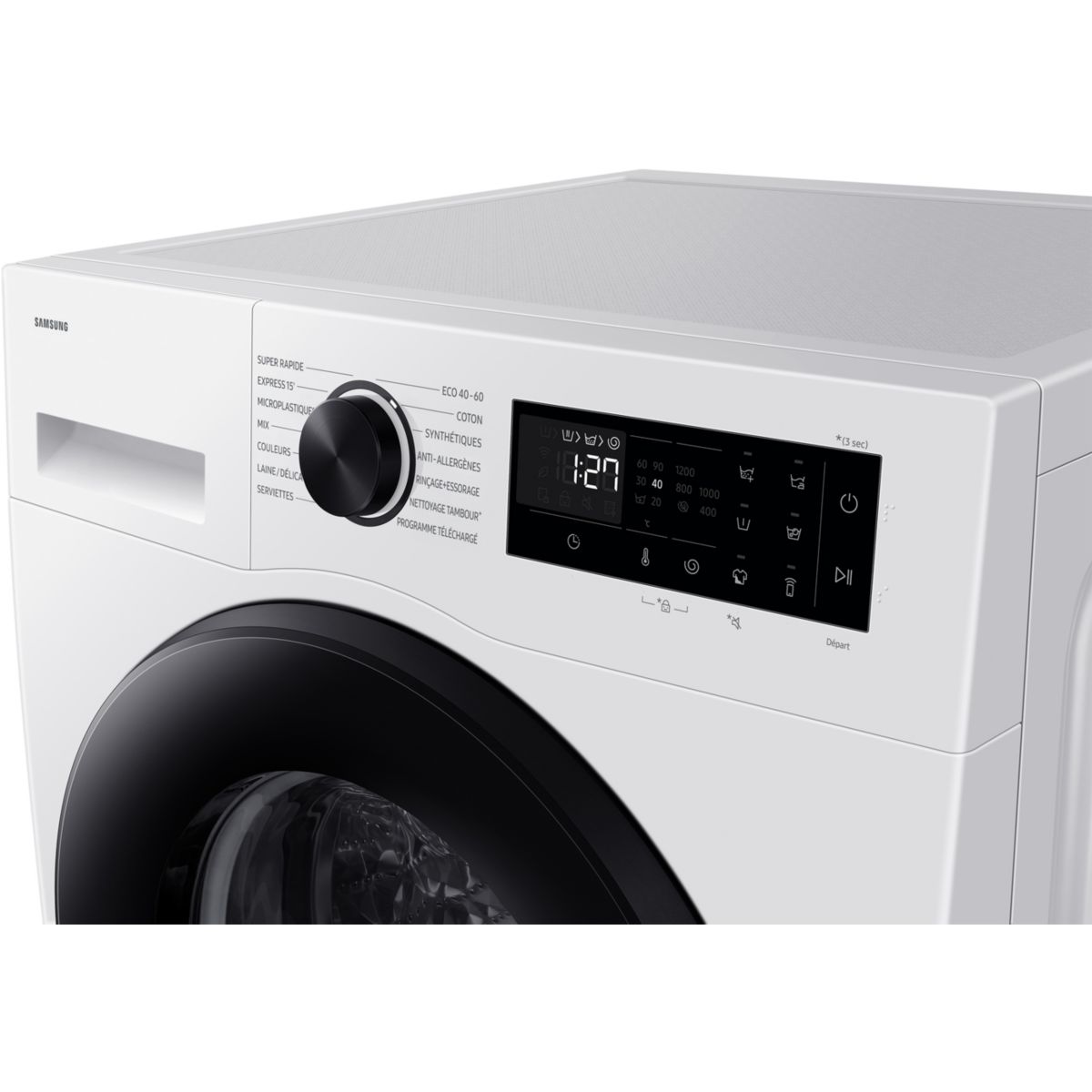 Lave linge hublot WW10FG5U34AEEF - 10 kg - 1400 tr/min - Classe A - Moteur induction - Connecté wifi couleur unique, SAMSUNG