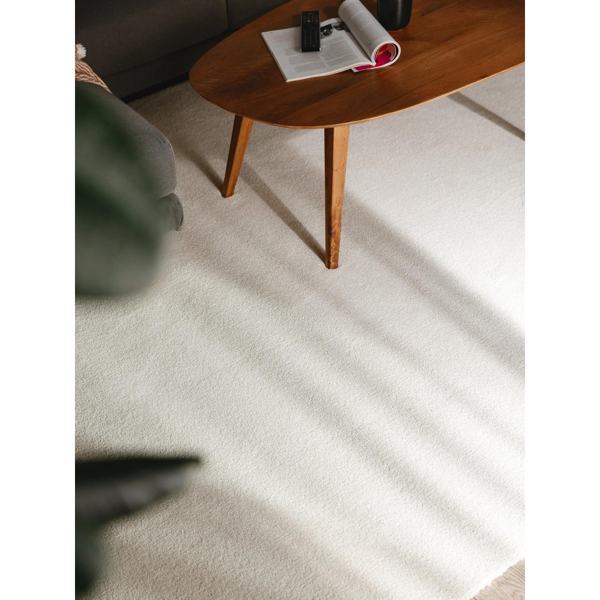 Tapis à poils longs lavables MELVIN crème, BENUTA 