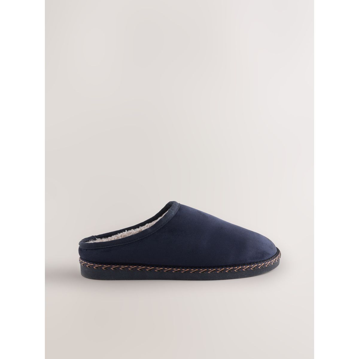 Chaussons mules à bande bleu marine, NEXT