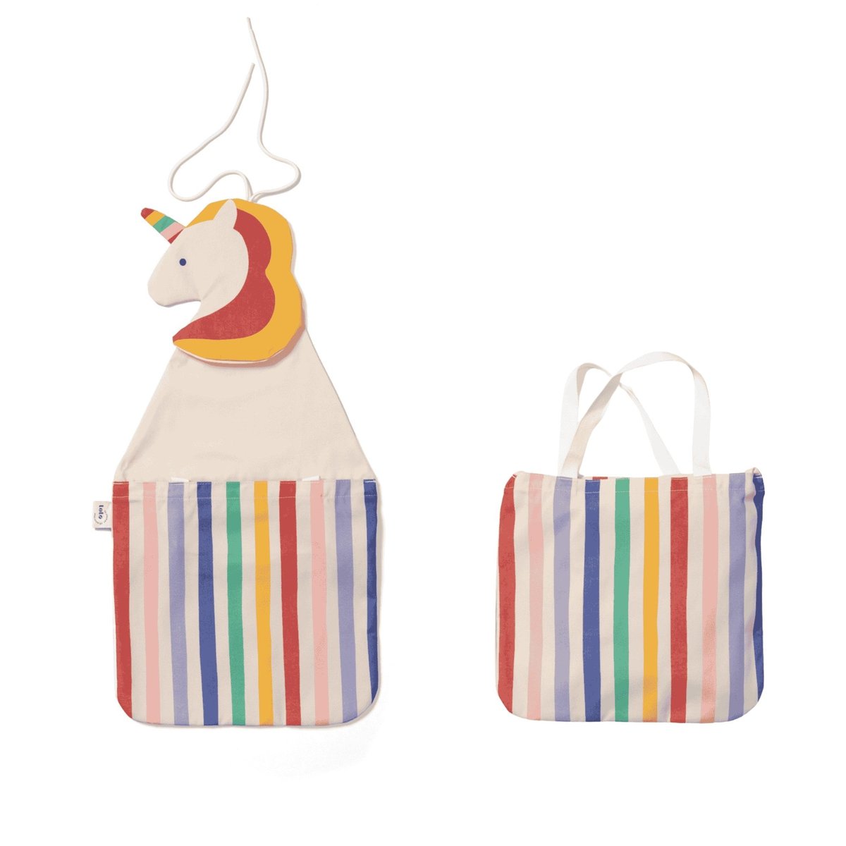 play&go - rangement mural & sac - unicorn multicolor, PLAY ET GO