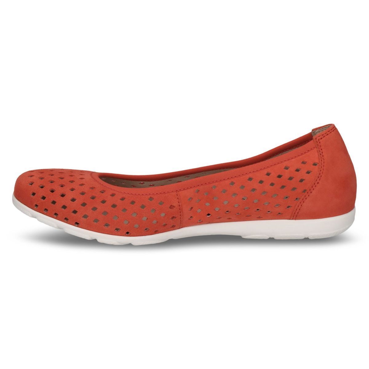 Ballerine en cuir jaune sorbet nubuck, CAPRICE
