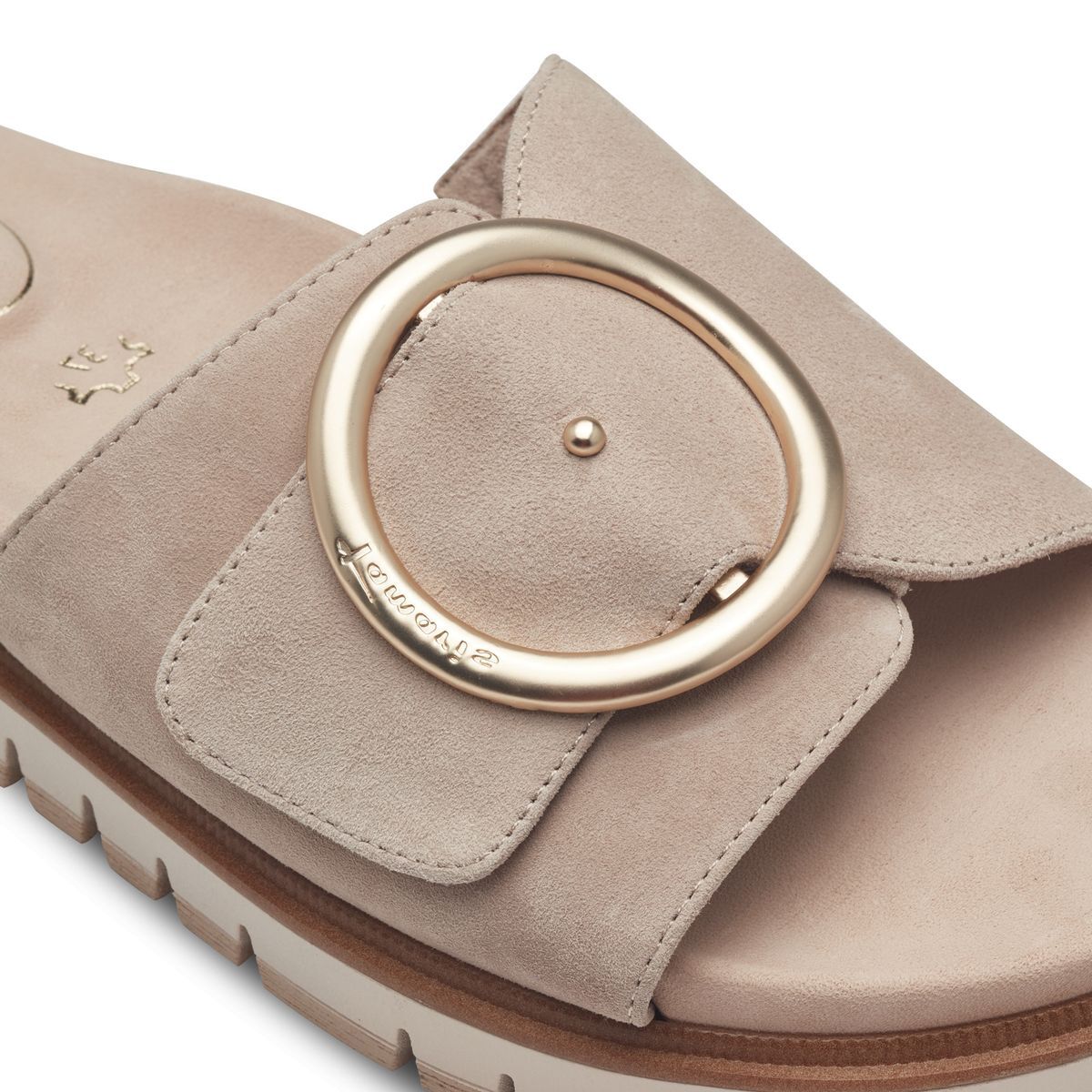 Mule en cuir beige beige, TAMARIS