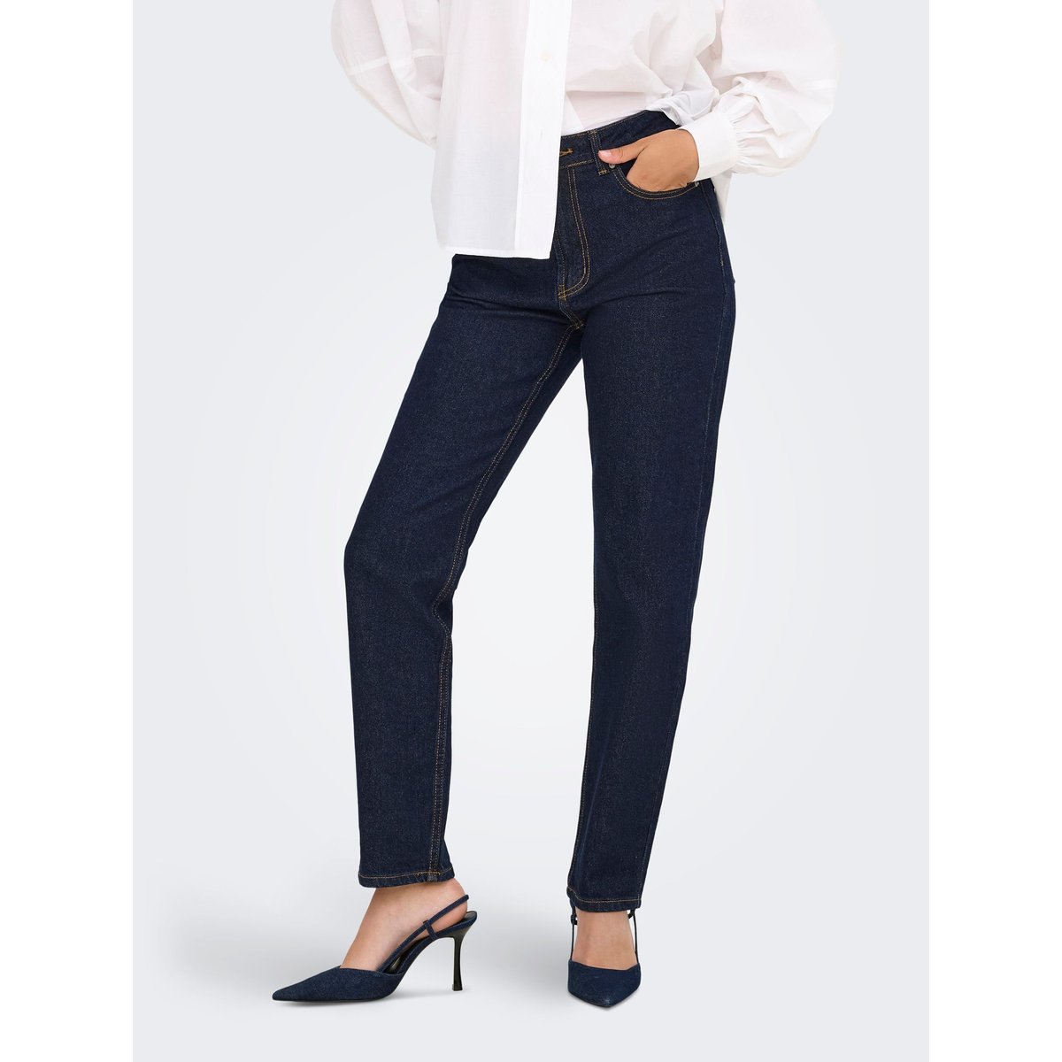 Jean Coupe Droite dark blue denim, ONLY
