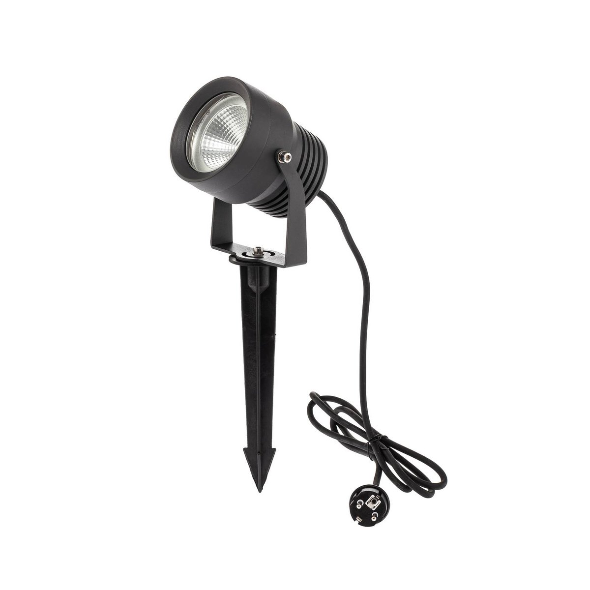 Lampe à planter en aluminium moderneLED gris foncé, clair, LUCANDE