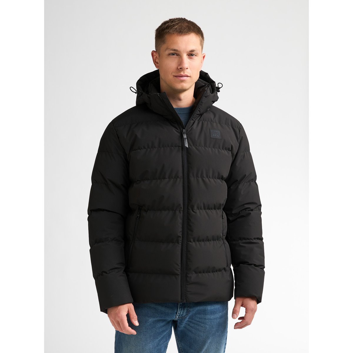 Doudoune à capuche steelheights noir deep black, PETROL INDUSTRIES
