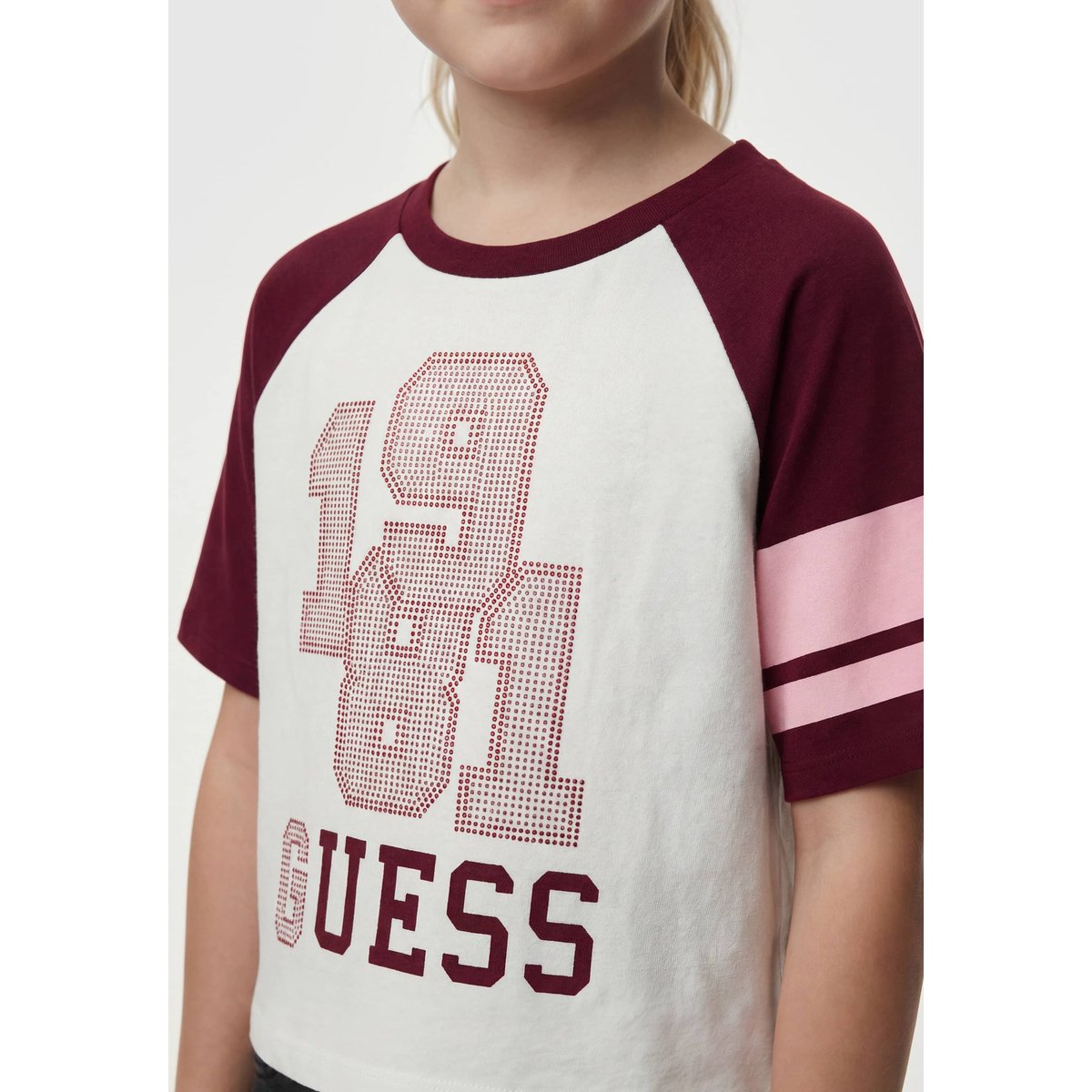 T-Shirt Avec Logo En Strass rose multi, GUESS KIDS