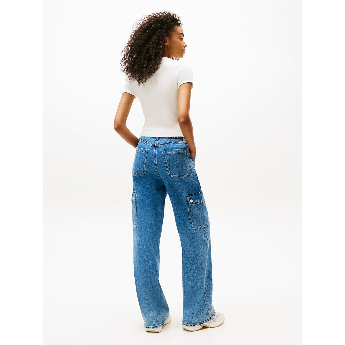 Crew Neck T-Shirt with Short Sleeves white, TOMMY JEANS