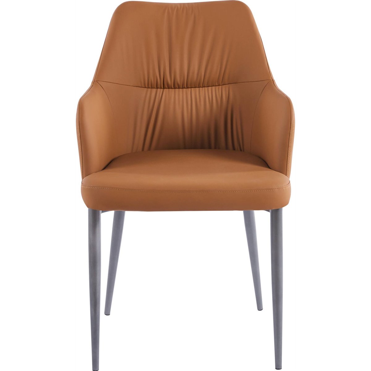 Chaise de salle à manger en simili camel marron chaud cuir pu, ARTE ESPINA