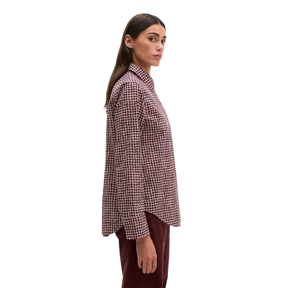 Blouse A-Shape en popeline Papertouch rouge, MARC O'POLO