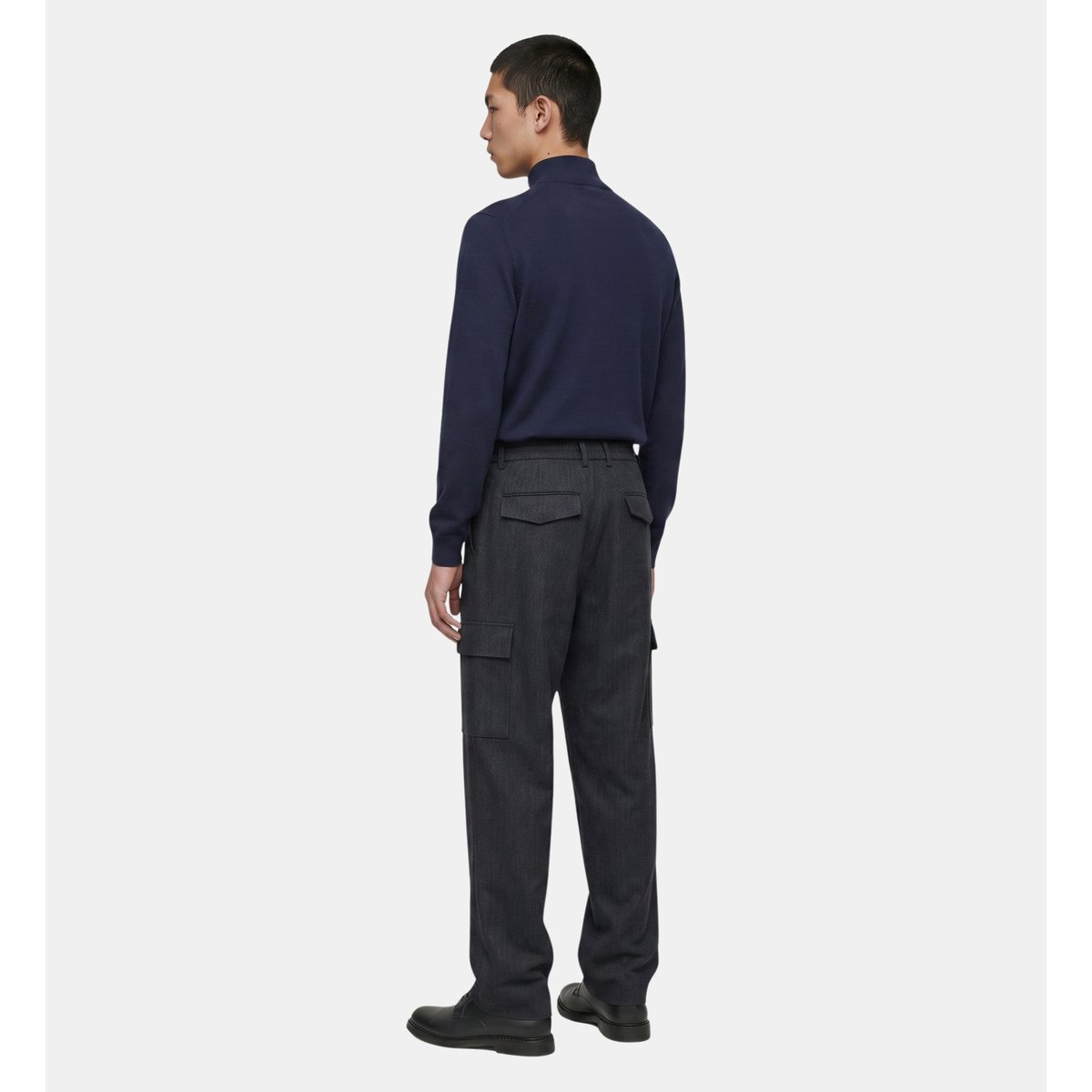 Pantalon droit tatwook cargo bleu marine, GALERIES LAFAYETTE