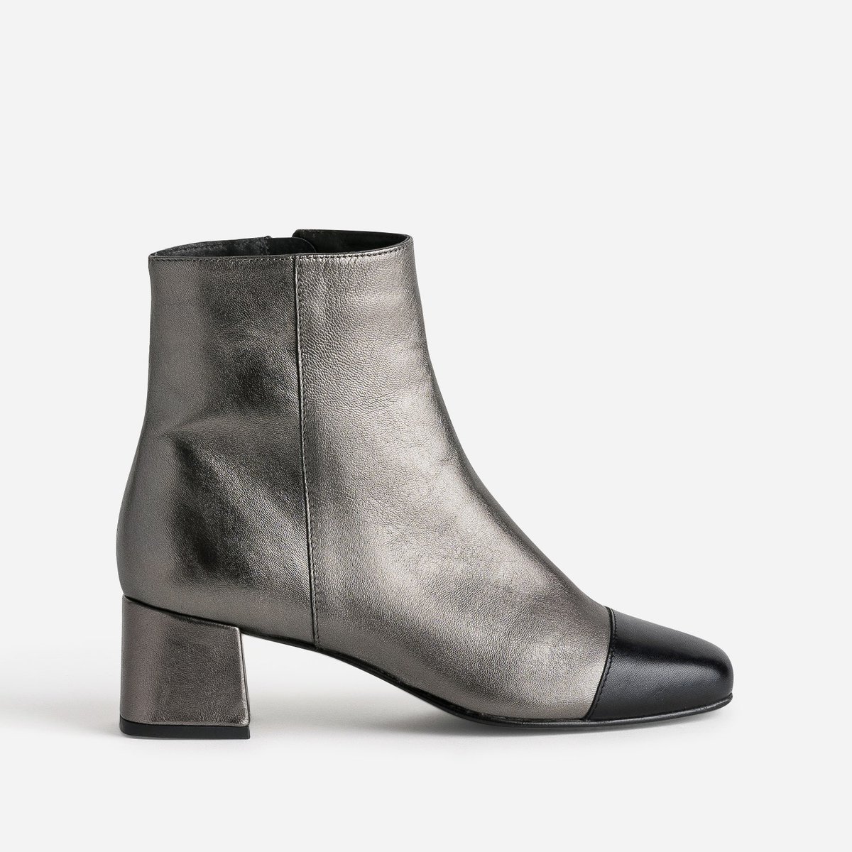 Boots À Talon en cuir SOFIA argent, ERAM