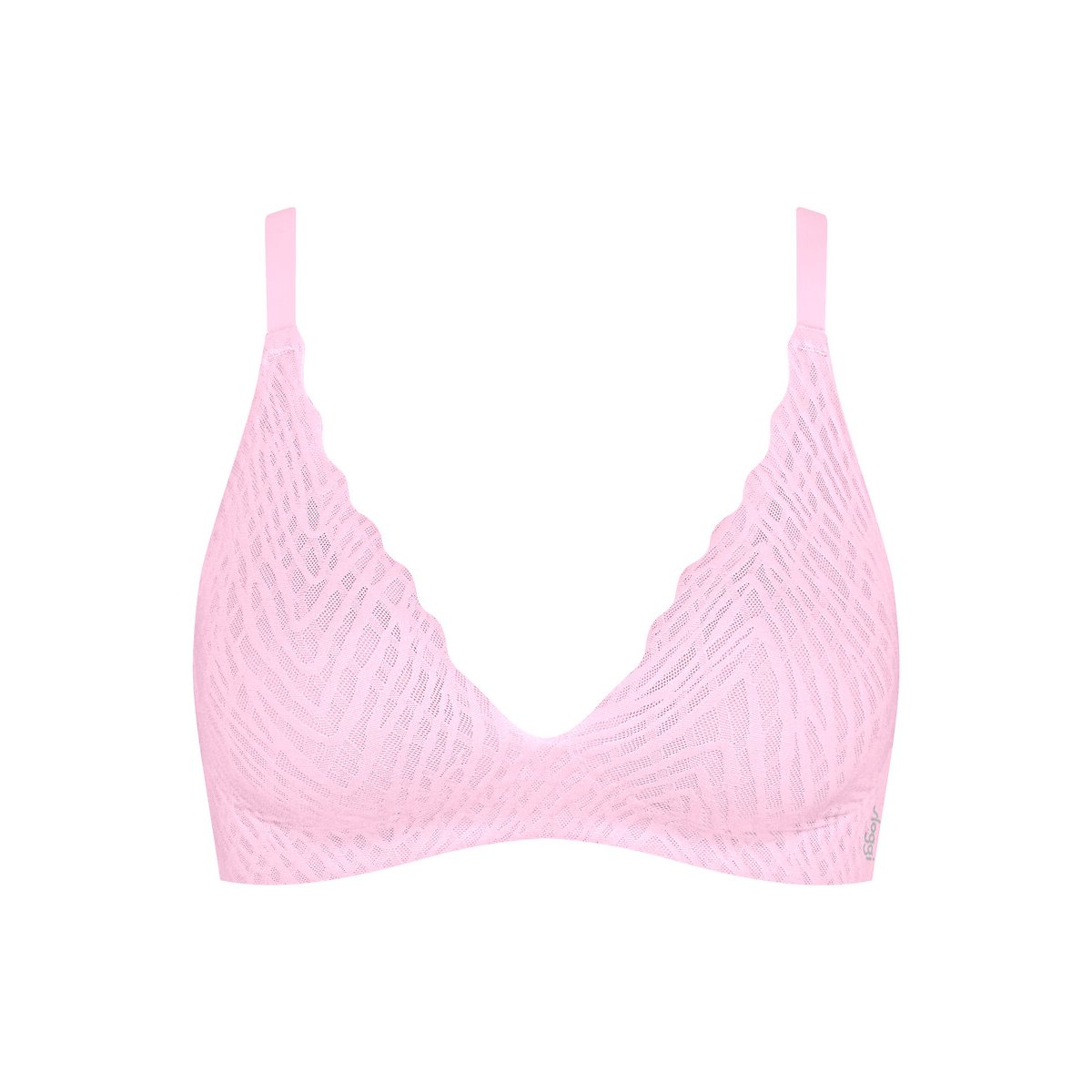 Reggiseno push-up senza ferretto ZERO FEEL BLISS rosa fucsia ricamo caramello, SLOGGI