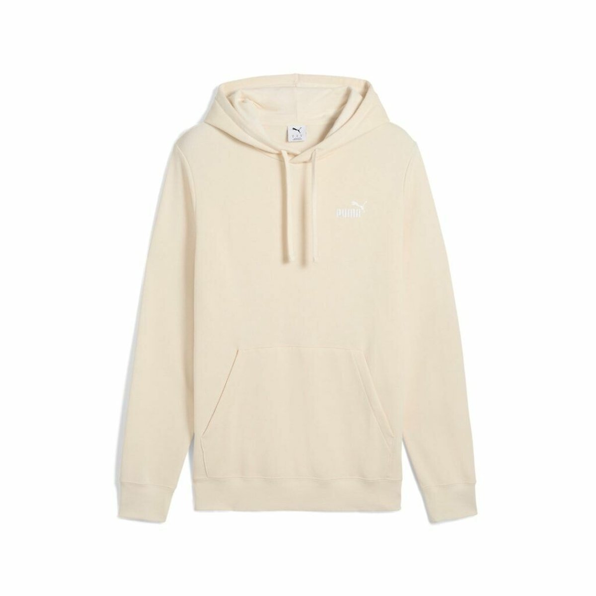 Sweat à capuche Essentiel petit logo crème, PUMA