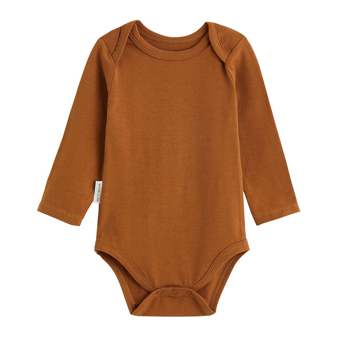 Lot de 3 bodies bébé manches longues Ginkgo vert, PETIT BEGUIN