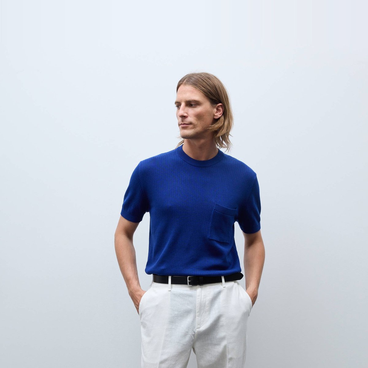 Pantalon en lin et coton naturel, MONOPRIX