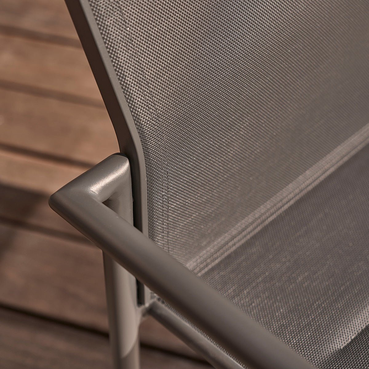 Salon de jardin en aluminium extensible 6/8 places LAGON gris, BERAH GETAH
